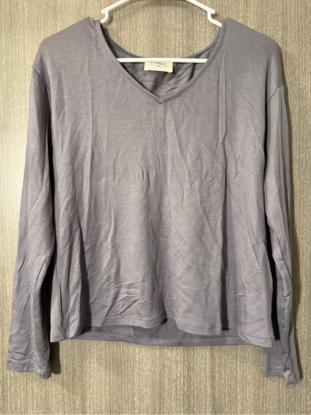 Everly Slate Gray Crewneck Top